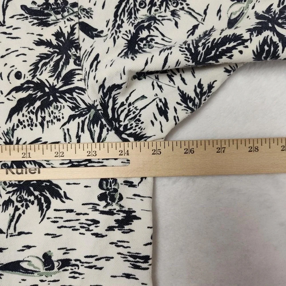 Polo Ralph Lauren Polo Shirt Mens XL White Hawaiian Floral Palm Tree USA Made